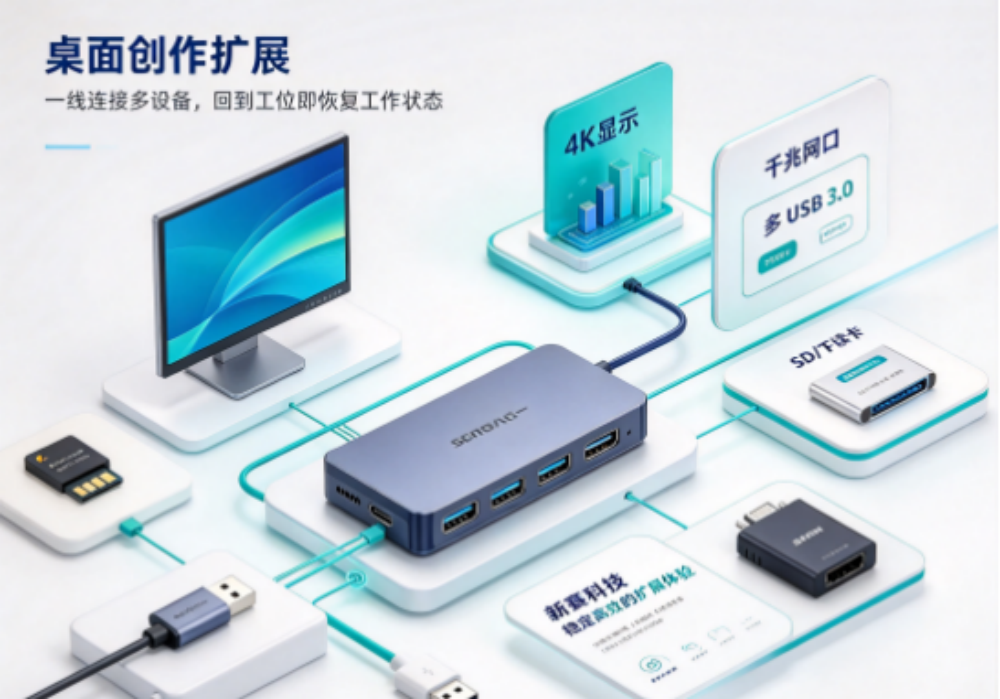 新赛科技拓展坞从移动办公到专业创作的连接枢纽